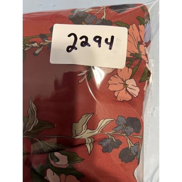 Chicos Floral Print Chiffon Dress U.S. Size 12 Womens Multicolor Long Sleeve - Picture 8 of 8